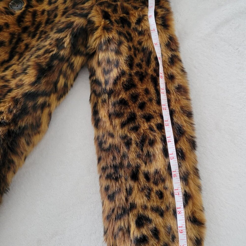 J.CREW Collection Leopard Print Collared Lined Coat XXXS/XXS/XS Pockets - Picture 9 of 15